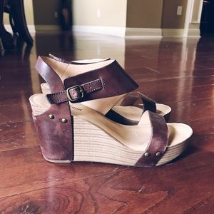 Lucky Brand brown shot wedges size 7.5